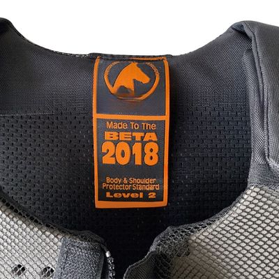 Zertifizierte schwarze Kinderweste mit Schaumpolsterung für Reiten im Freien