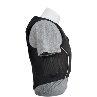 Professionelle schwarze S-Rennweste aus EVA- und Mesh-Textilien für das sichere Reiten