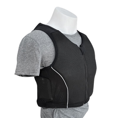 Professionelle schwarze S-Rennweste aus EVA- und Mesh-Textilien für das sichere Reiten