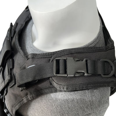 Sicherheitsverstellbare schwarze Weste mit Molle-System aus Polyestergewebe