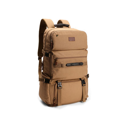 Reißverschluss Erweiterbare Leinwand Rucksack für Männer Leichtgewicht und langlebige Outdoor-Tasche