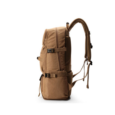 Reißverschluss Erweiterbare Leinwand Rucksack für Männer Leichtgewicht und langlebige Outdoor-Tasche
