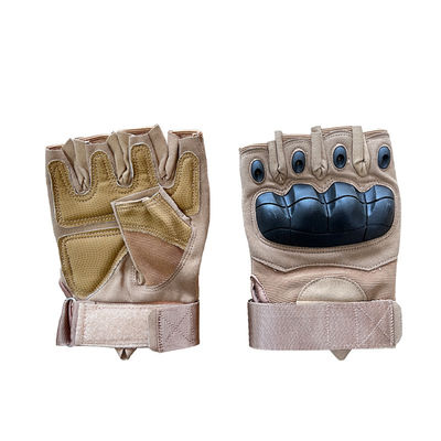 Grüner Nylon-/Baumwoll-/Metall-Handschutz mit einem halben Finger perfekt für Aktivitäten im Freien
