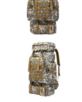 80L wasserdicht schwarzer Rucksack für Camping und Outdoor Sport in 600D Polyester