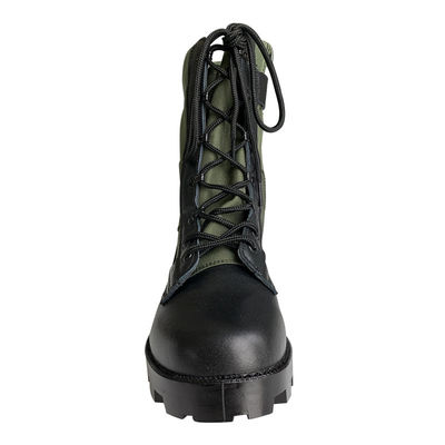 Panama Green Canvas Leder Kampfstil Dschungelstiefel mit Seitenverschluss und günstig