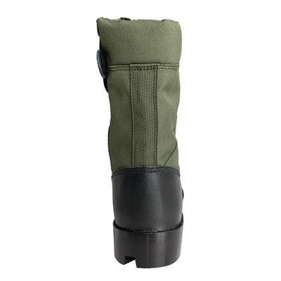 Panama Green Canvas Leder Kampfstil Dschungelstiefel mit Seitenverschluss und günstig