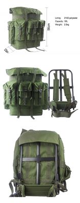 50L Kapazität Grüner Reisetasche aus Oxford-Textil mit Metallrahmen und 600*900D