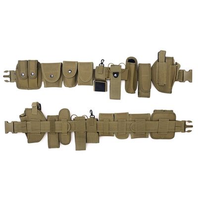 Multifunktionales Trainingsgürtel Hardware Buckle Taschenlampe Molle Gürtel Tasche Olivengrün