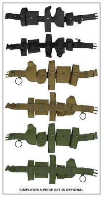 Multifunktionales Trainingsgürtel Hardware Buckle Taschenlampe Molle Gürtel Tasche Olivengrün