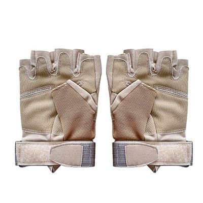 Haltbares Fasermaterial Halbfinger Sporttrainingshandschuhe für Aktivitäten im Freien