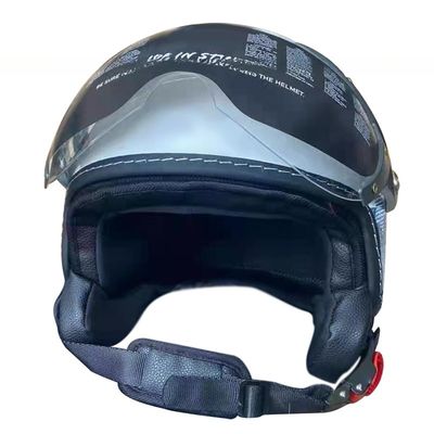 ABS-weißer Motorradhelm mit/ohne LED