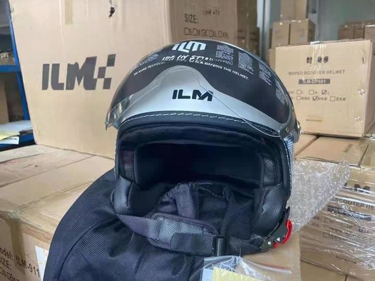ABS-weißer Motorradhelm mit/ohne LED