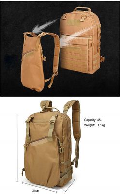 600D Polyester Innenraum 45L Wasserdicht Rucksack für Outdoor Sport individuell