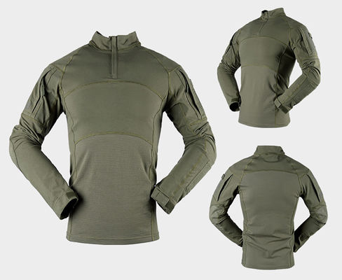 Bequeme schwarze Training Frösche Anzug Stricken Langärme Shirt für Outdoor-Aktivitäten