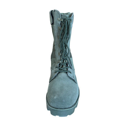 Up-Lace-Style-Schuhen aus rauem Suede-Leder mit hartem Zehenkopf und einer zerschmetternden Gummisohle