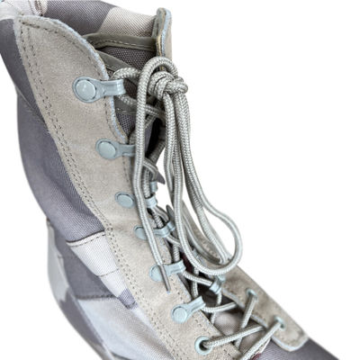 Stiefel aus Oxford-Leder mit hartem Zehenkopf und Gummisohle