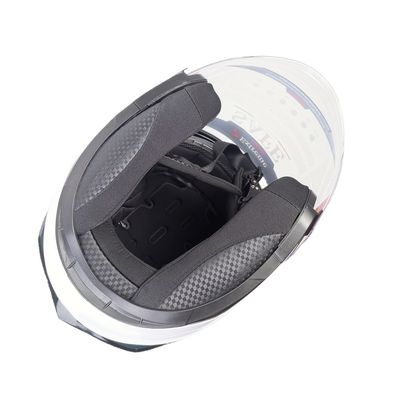 Weißer ABS-Motorradhelm mit PC-Schild und anpassbarem Design
