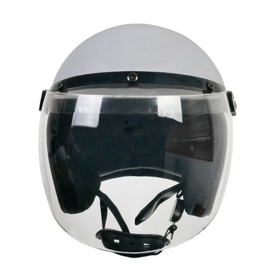 Halb offenes Gesicht Retro Motorradhelm zum Kopfschutz Weiß und anpassbar XL