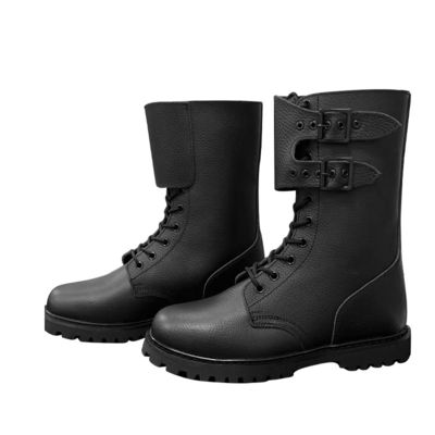 Herbst Herren schwarze Kuhleder Stiefel mit Gummi-Außensohle Schuhe Fersenhöhe ca. 3cm