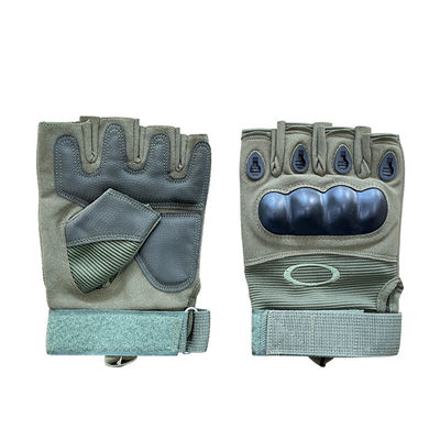 Maximale Pflege und Schutz Halbfinger-Hard-Knöchel-Rutschfeste Mikrofaser-Lederhandschuhe