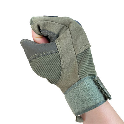 Maximale Pflege und Schutz Halbfinger-Hard-Knöchel-Rutschfeste Mikrofaser-Lederhandschuhe
