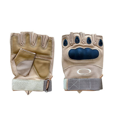 Maximale Pflege und Schutz Halbfinger-Hard-Knöchel-Rutschfeste Mikrofaser-Lederhandschuhe
