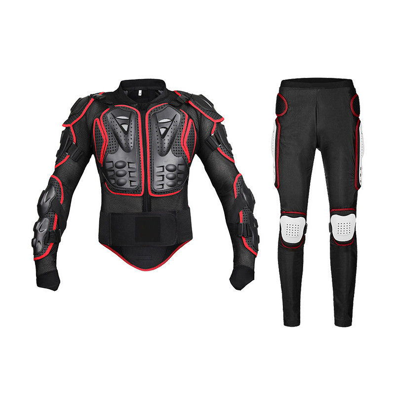 0.59 kg Leichtgewicht Motorradfahrer Körperschutzjacke und Hosen für Größen S-4XL