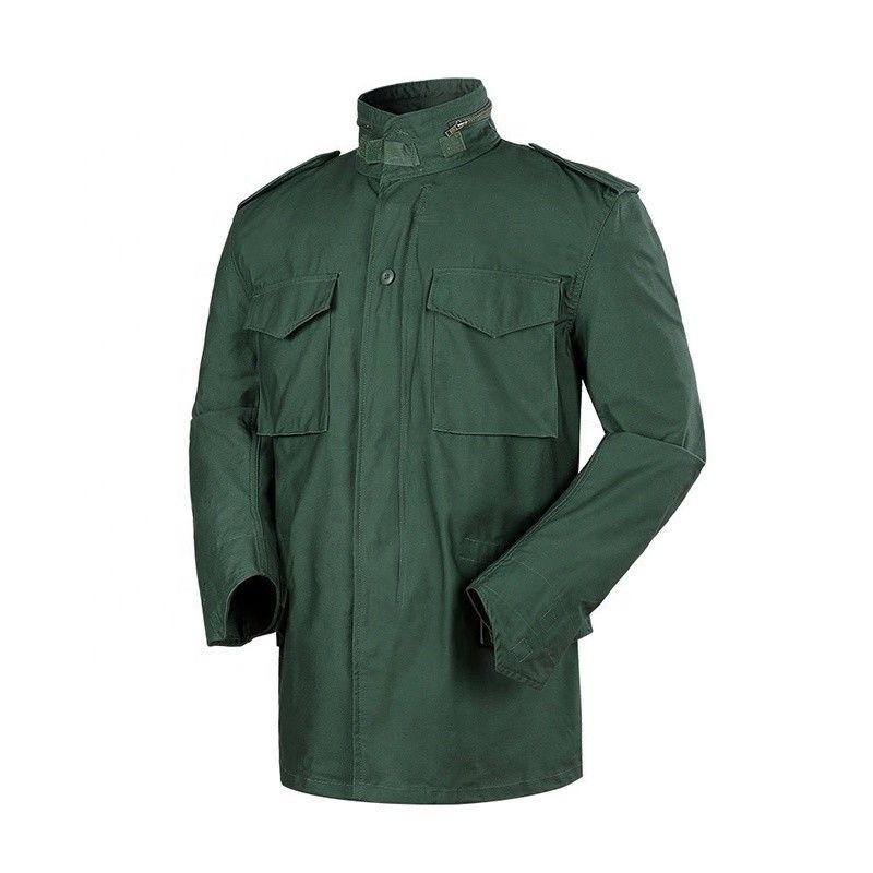 Akzeptable OEM/ODM Polyester/Baumwolle Olivengrüne Herrenjacke M65 für Outdoor-Aktivitäten XS-XXL
