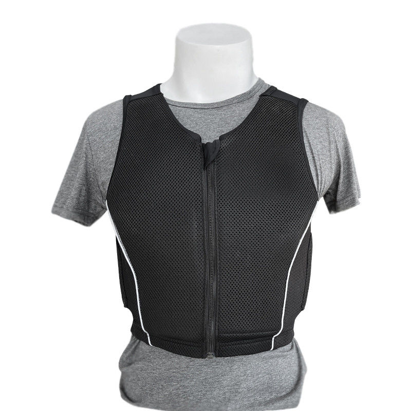 Professionelle schwarze S-Rennweste aus EVA- und Mesh-Textilien für das sichere Reiten
