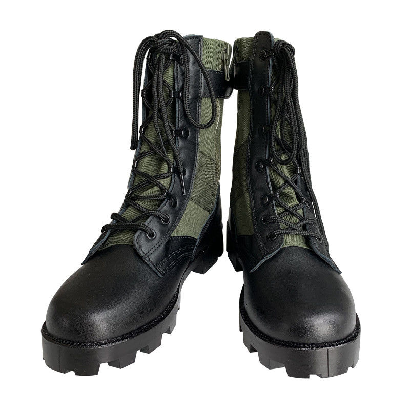 Gemütliche, grüne Wanderschuhe für Männer mit langlebiger Gummisole und Oxfordleder