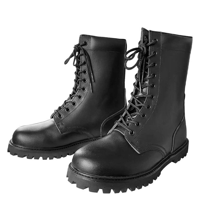 US Größe 6,5-12,5 Schwarzes Leder für Männer Wanderschuhe mit langlebiger Leinwand und Mesh-Verschluss