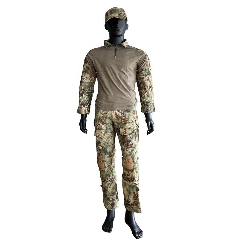 Outdoor Atemberaubender Anzug Olivengrüner schwarzer Frosch Anzug mit 4 Jahreszeiten und TWILL Stoff