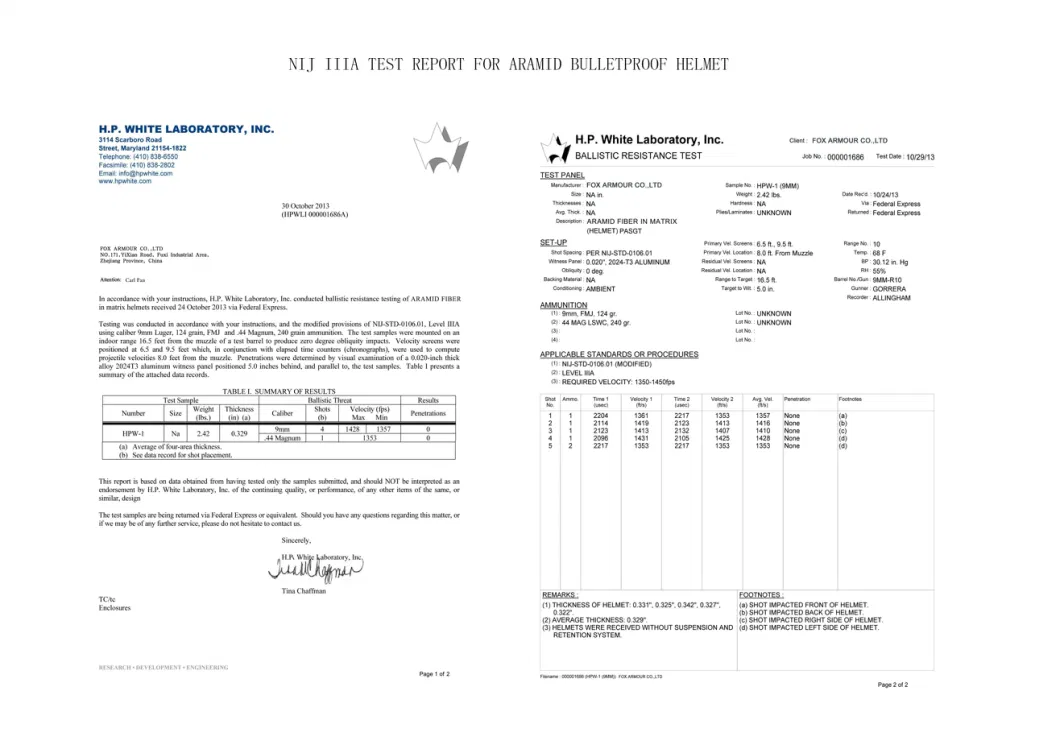 FDY13 Militärische Ganzkörperpanzerung/Ballistische Weste Kugelsichere Weste 6